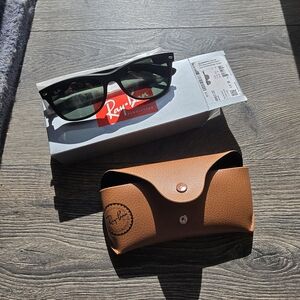Ray-Ban Black Frame with Green Lenses